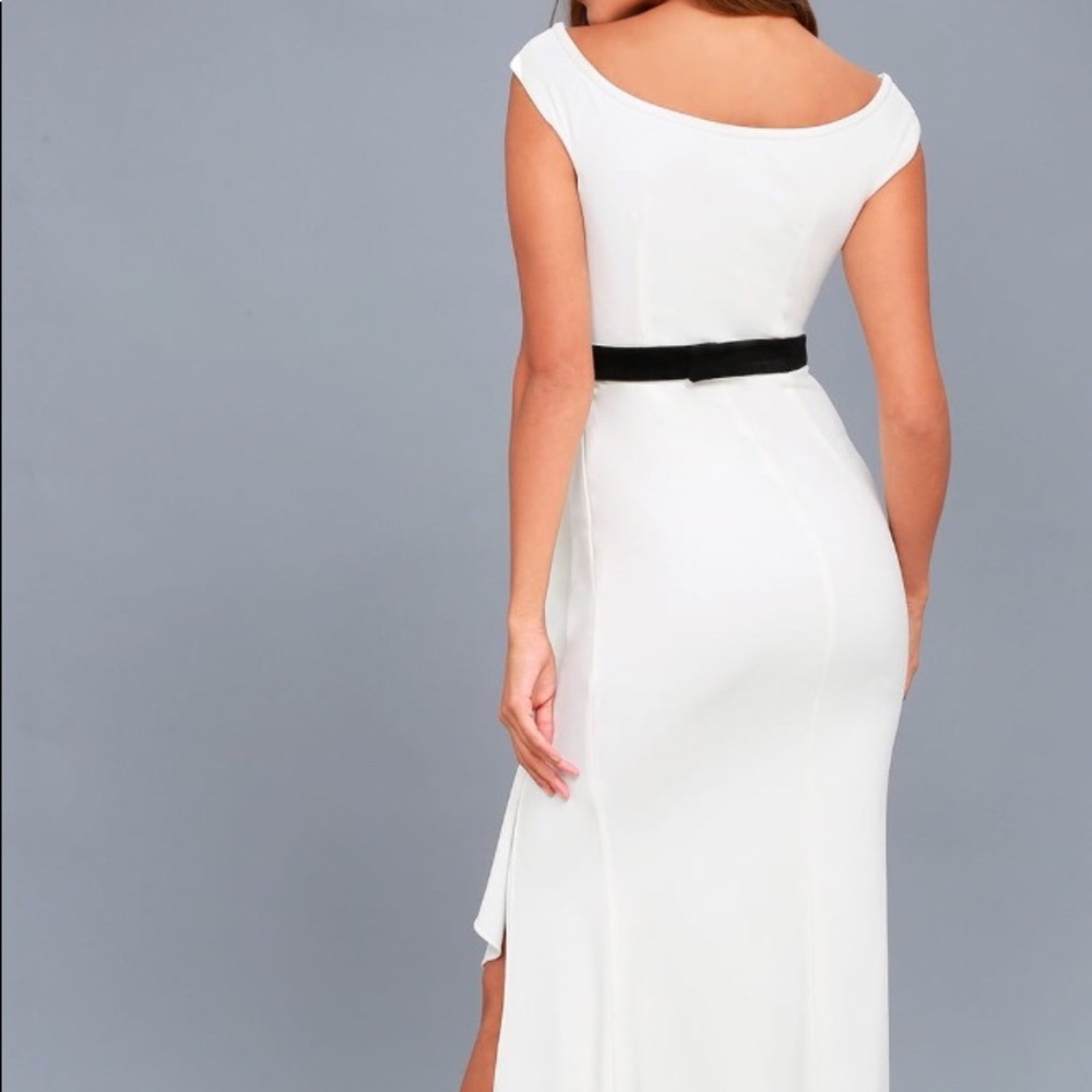 NWT- White off the shoulder maxi dress